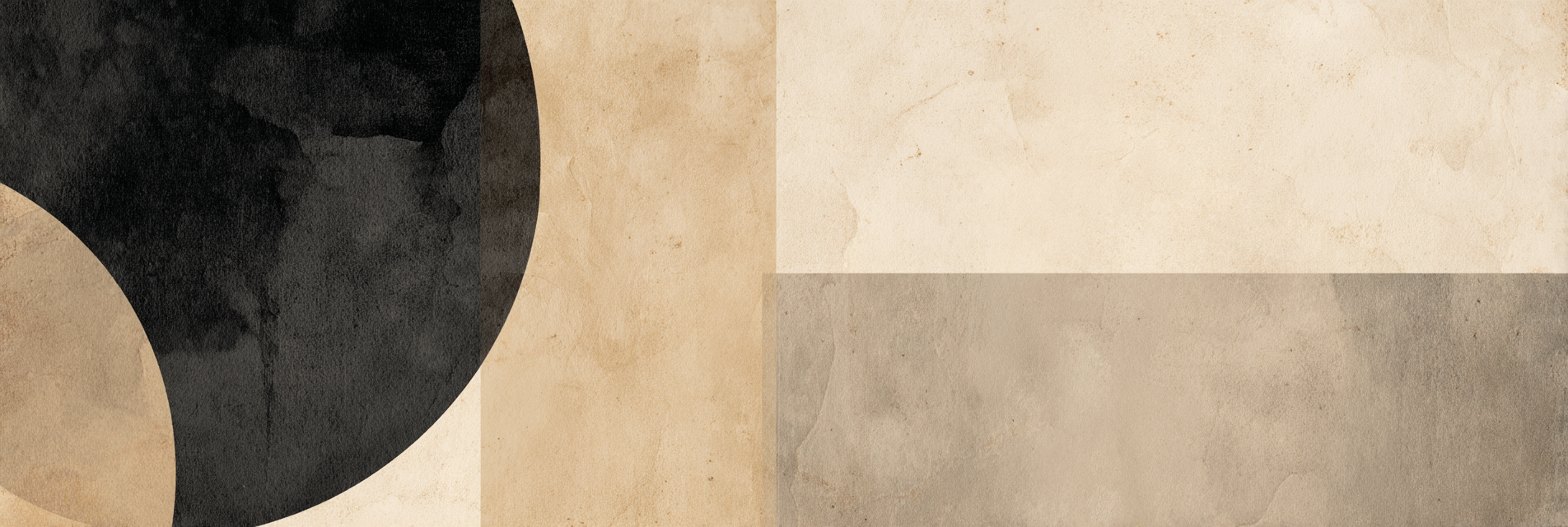 Abstrakte Zusammensetzung Geometrische Formen Beige Creme Schwarz Minimalistisch | Fine Art und Malerei | Kunstgattungen