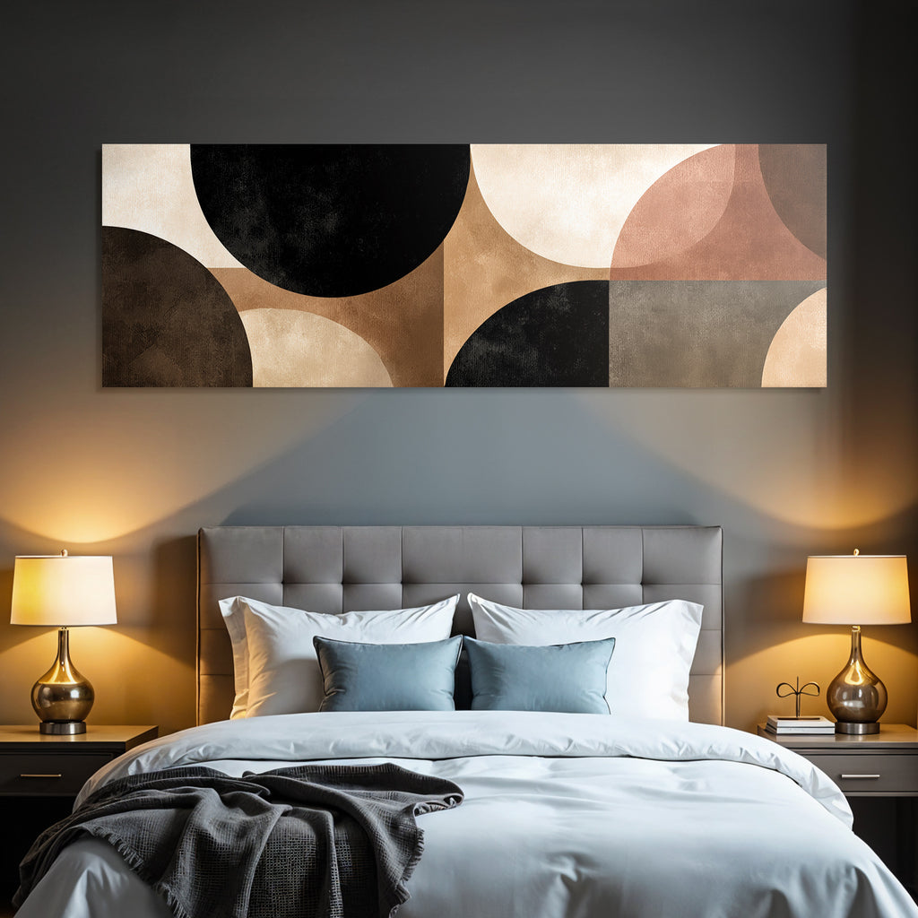 Abstraktes Design Geometrische Formen Erdtoene Texture