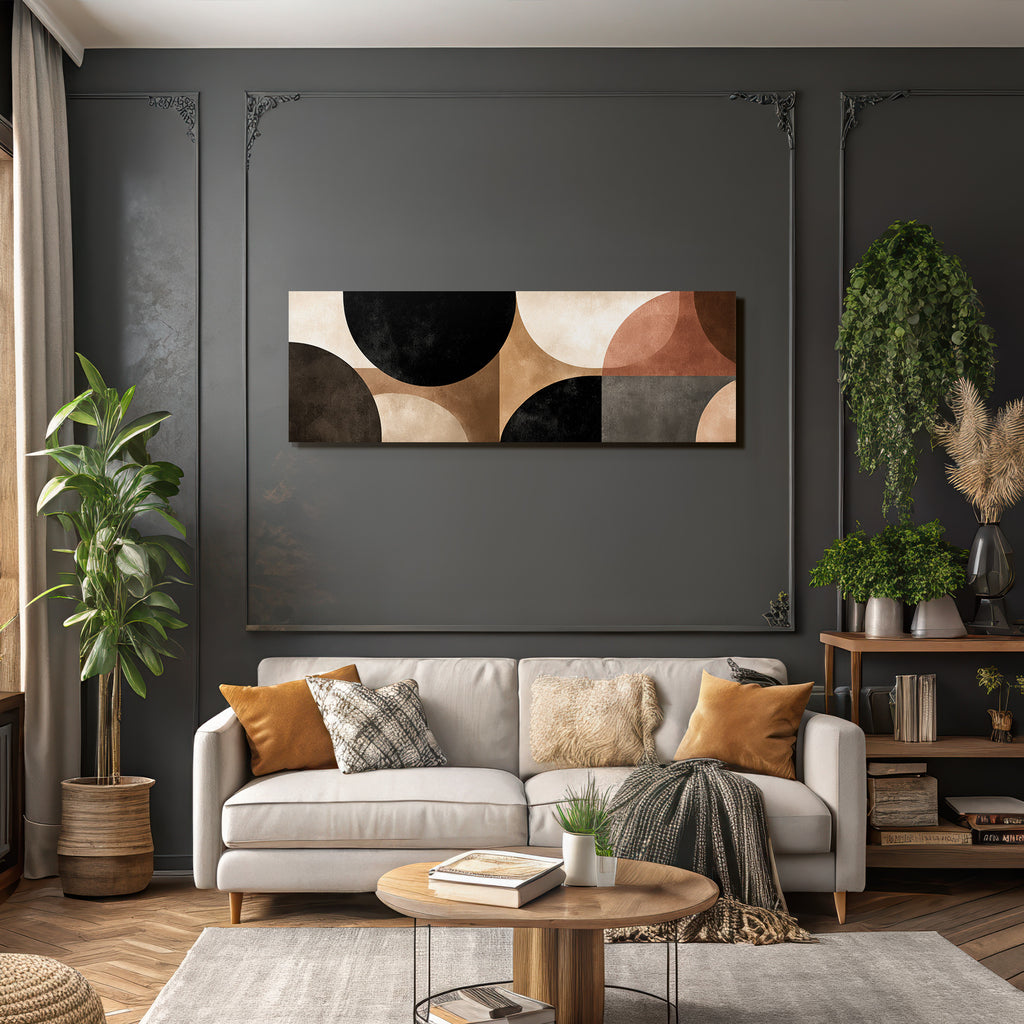 Abstraktes Design Geometrische Formen Erdtoene Texture
