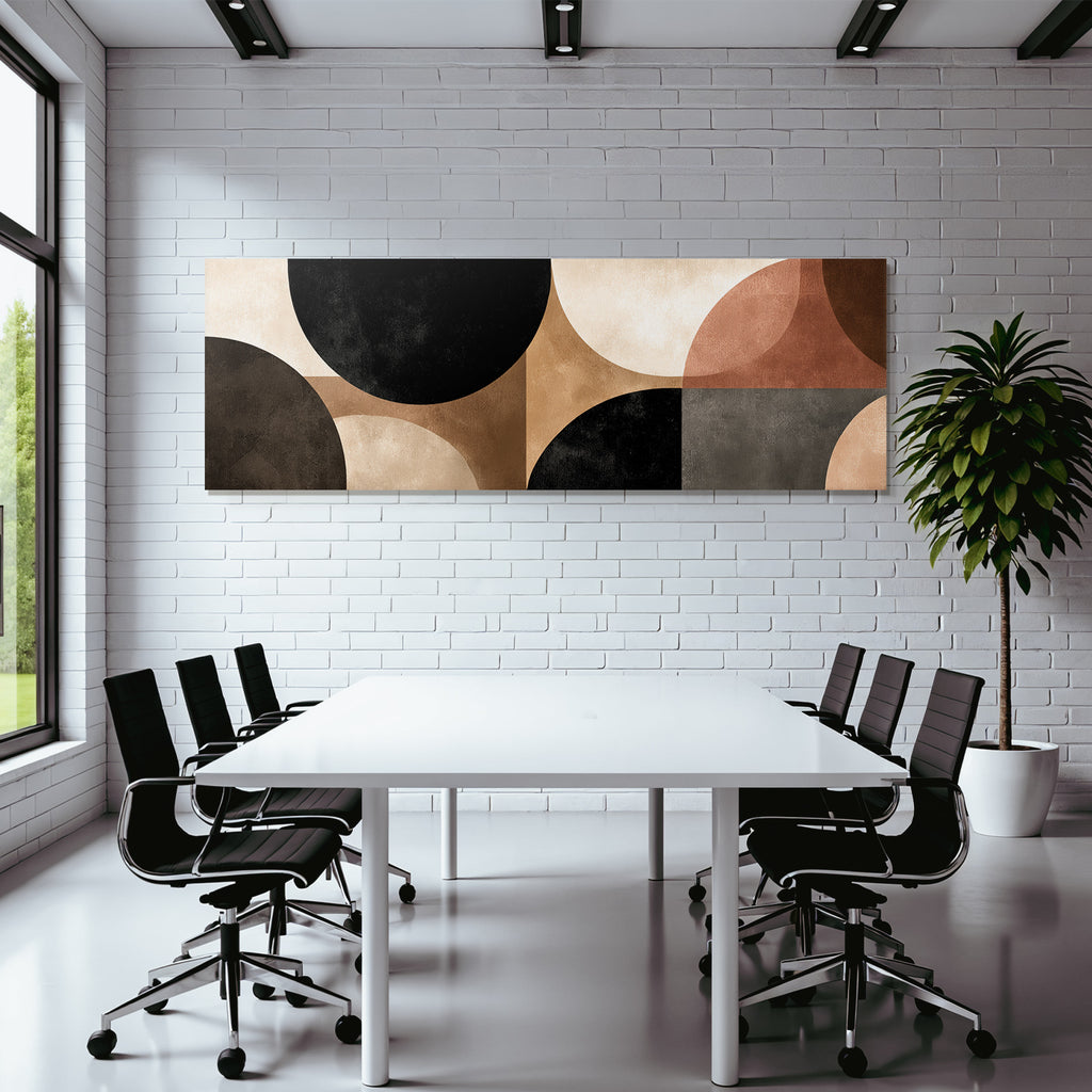 Abstraktes Design Geometrische Formen Erdtoene Texture