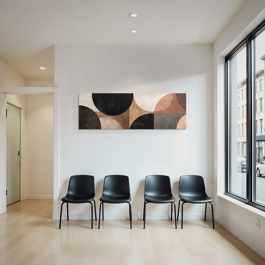 Abstraktes Design Geometrische Formen Erdtoene Texture