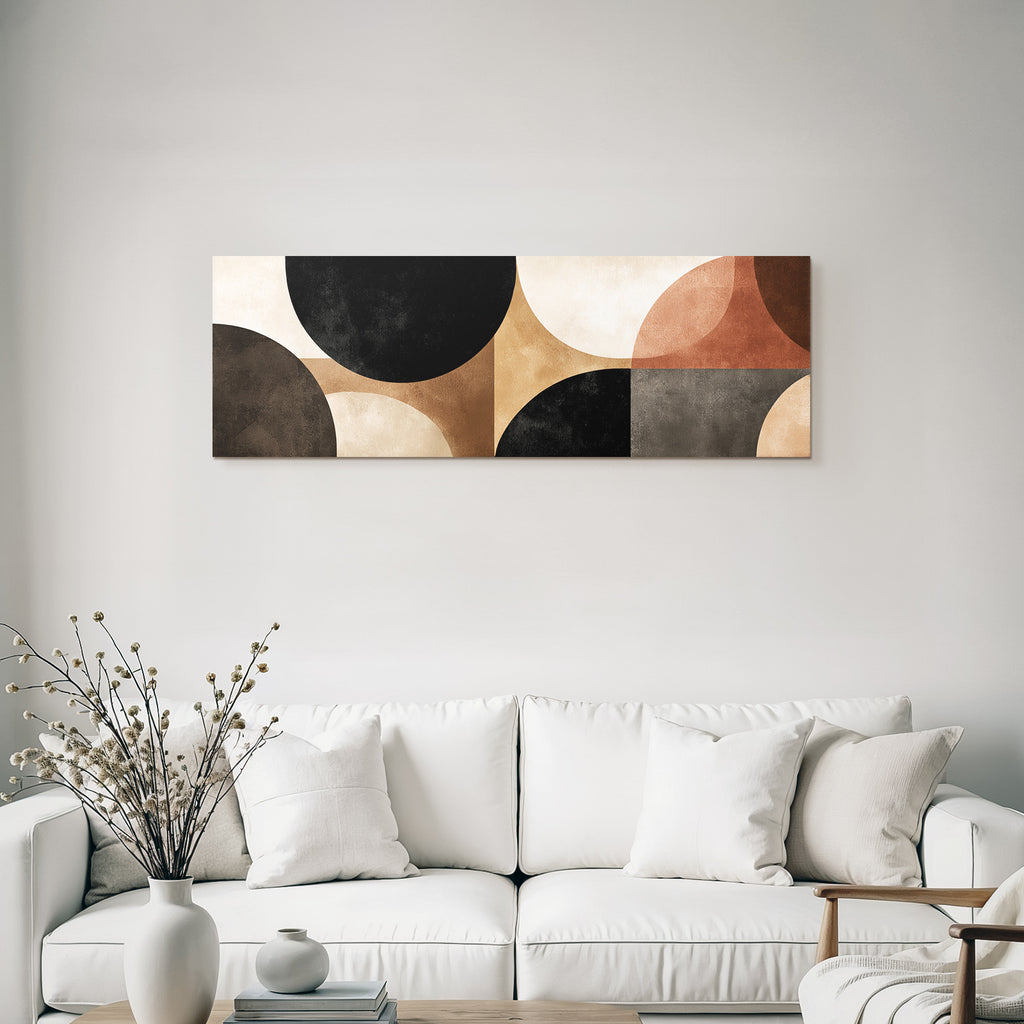Abstraktes Design Geometrische Formen Erdtoene Texture