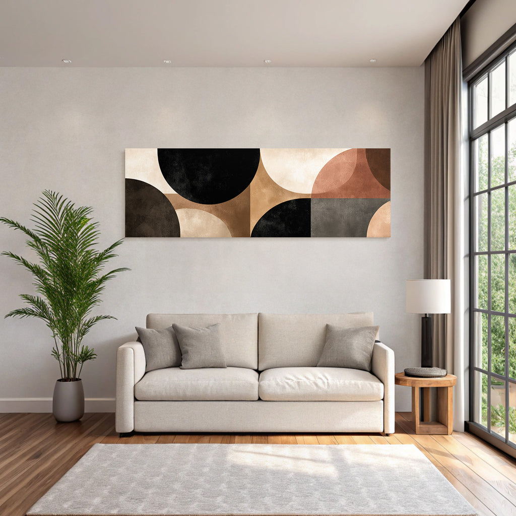 Abstraktes Design Geometrische Formen Erdtoene Texture