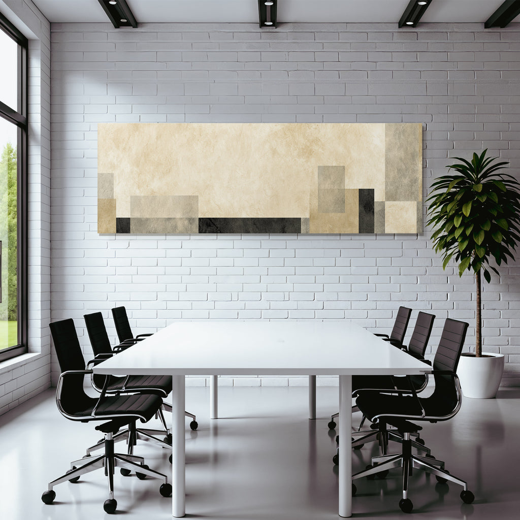 Abstraktes Design Rechteckige Formen Beige Grau Schwarz Texture Hintergrund