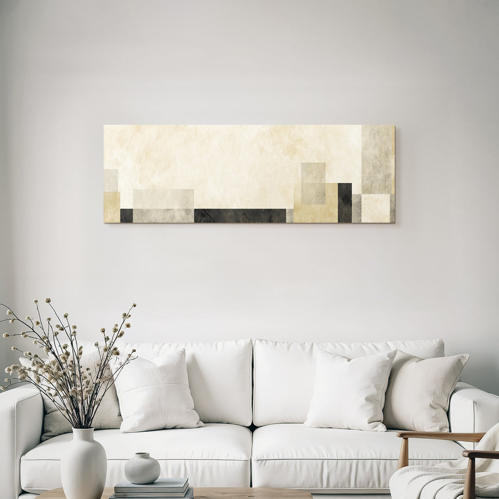 Abstraktes Design Rechteckige Formen Beige Grau Schwarz Texture Hintergrund