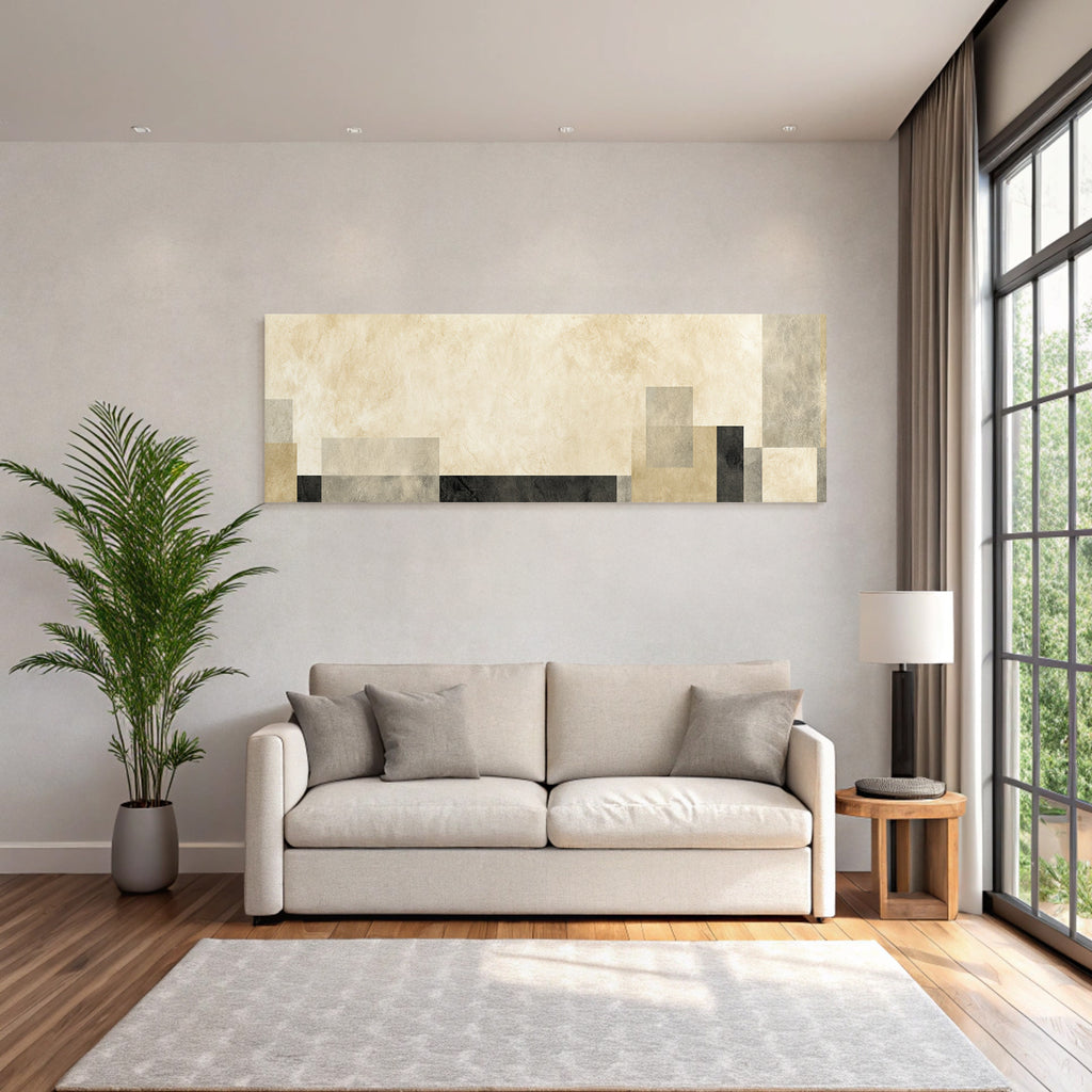 Abstraktes Design Rechteckige Formen Beige Grau Schwarz Texture Hintergrund