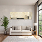 Abstraktes Design Rechteckige Formen Beige Grau Schwarz Texture Hintergrund
