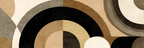 Abstraktes Design Ueberlappende Formen Kreise Boegen Braun Schwarz Creme | Fine Art und Malerei | Kunstgattungen