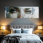 Ausdrucksvolle Augen Portrait Mit Abstraktem Hintergrund