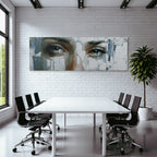 Ausdrucksvolle Augen Portrait Mit Abstraktem Hintergrund