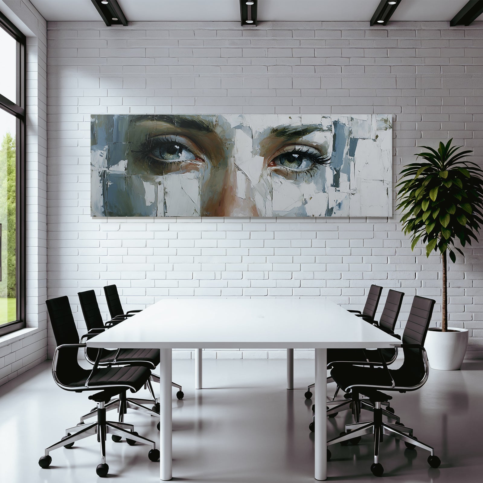Ausdrucksvolle Augen Portrait Mit Abstraktem Hintergrund