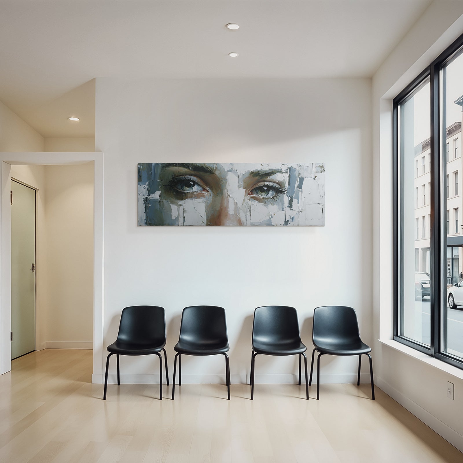 Ausdrucksvolle Augen Portrait Mit Abstraktem Hintergrund