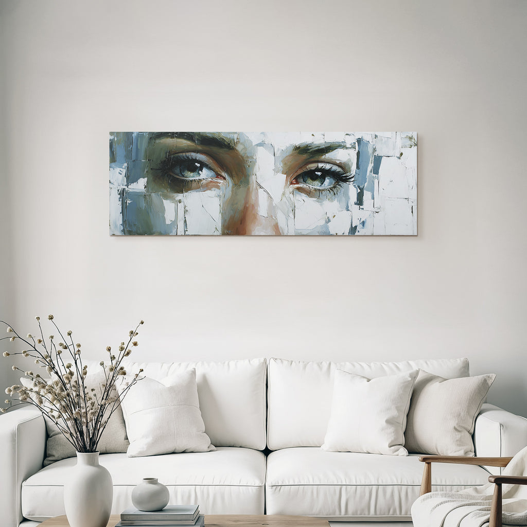 Ausdrucksvolle Augen Portrait Mit Abstraktem Hintergrund
