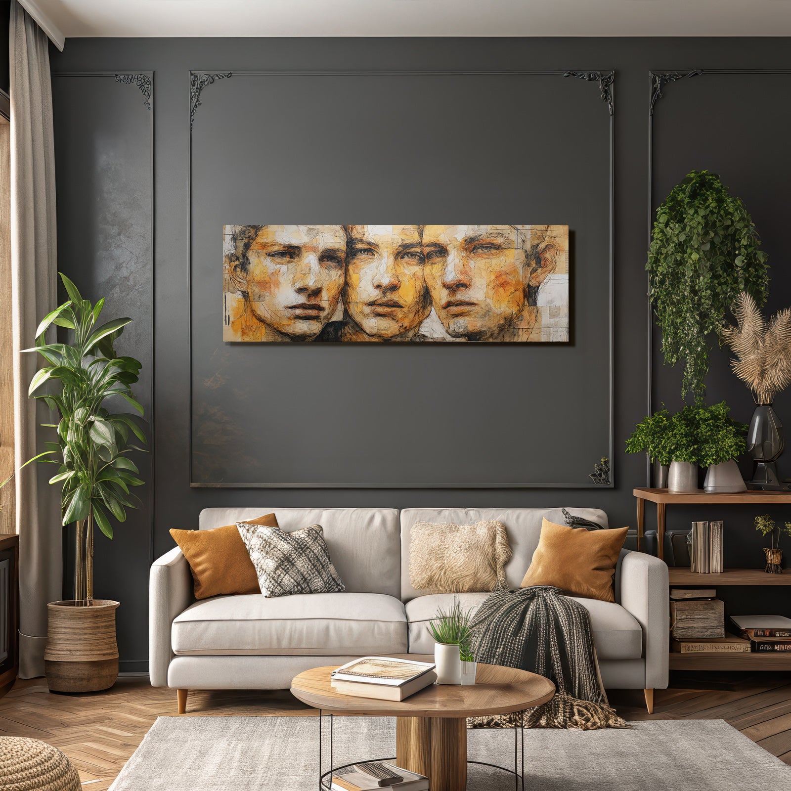 Drei Gesichter Mixed Media Kunst Abstracte Darstellung