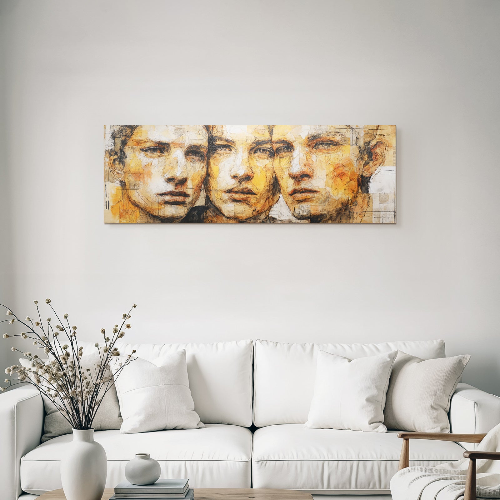 Drei Gesichter Mixed Media Kunst Abstracte Darstellung