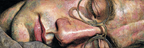 Entspanntes Gestressteter Gesicht Mit Brille | Fine Art und Malerei | Kunstgattungen