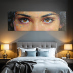 Eyes Portrait Emotional Braune Augen Mit Abstraktem Hintergrund