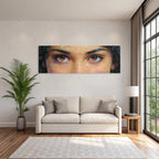 Eyes Portrait Emotional Braune Augen Mit Abstraktem Hintergrund
