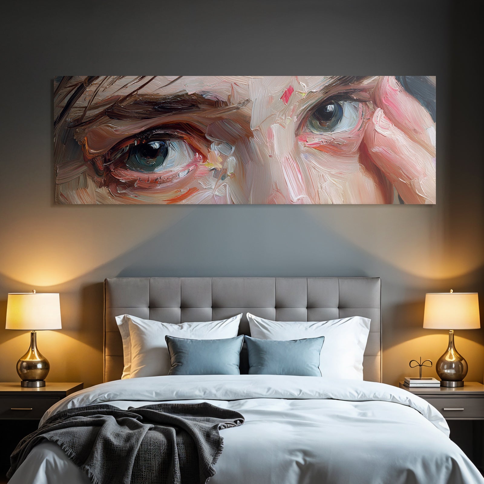 Nahaufnahme Augen Mit Vibranten Farben