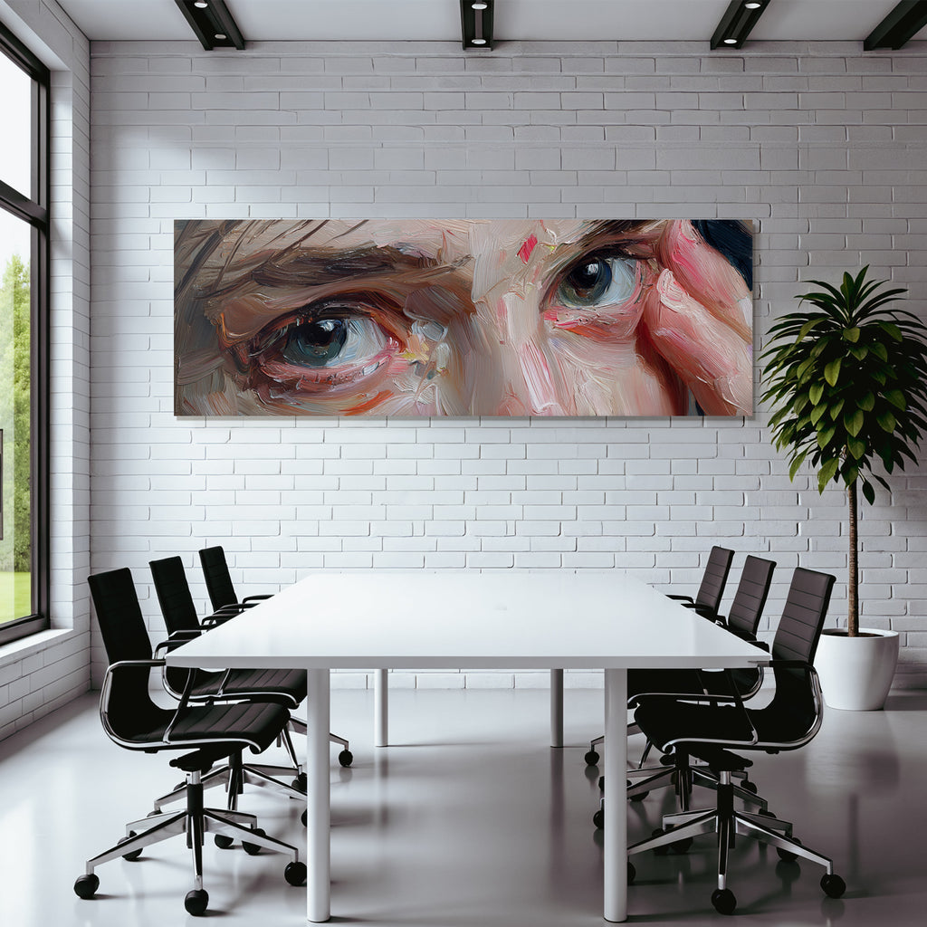 Nahaufnahme Augen Mit Vibranten Farben
