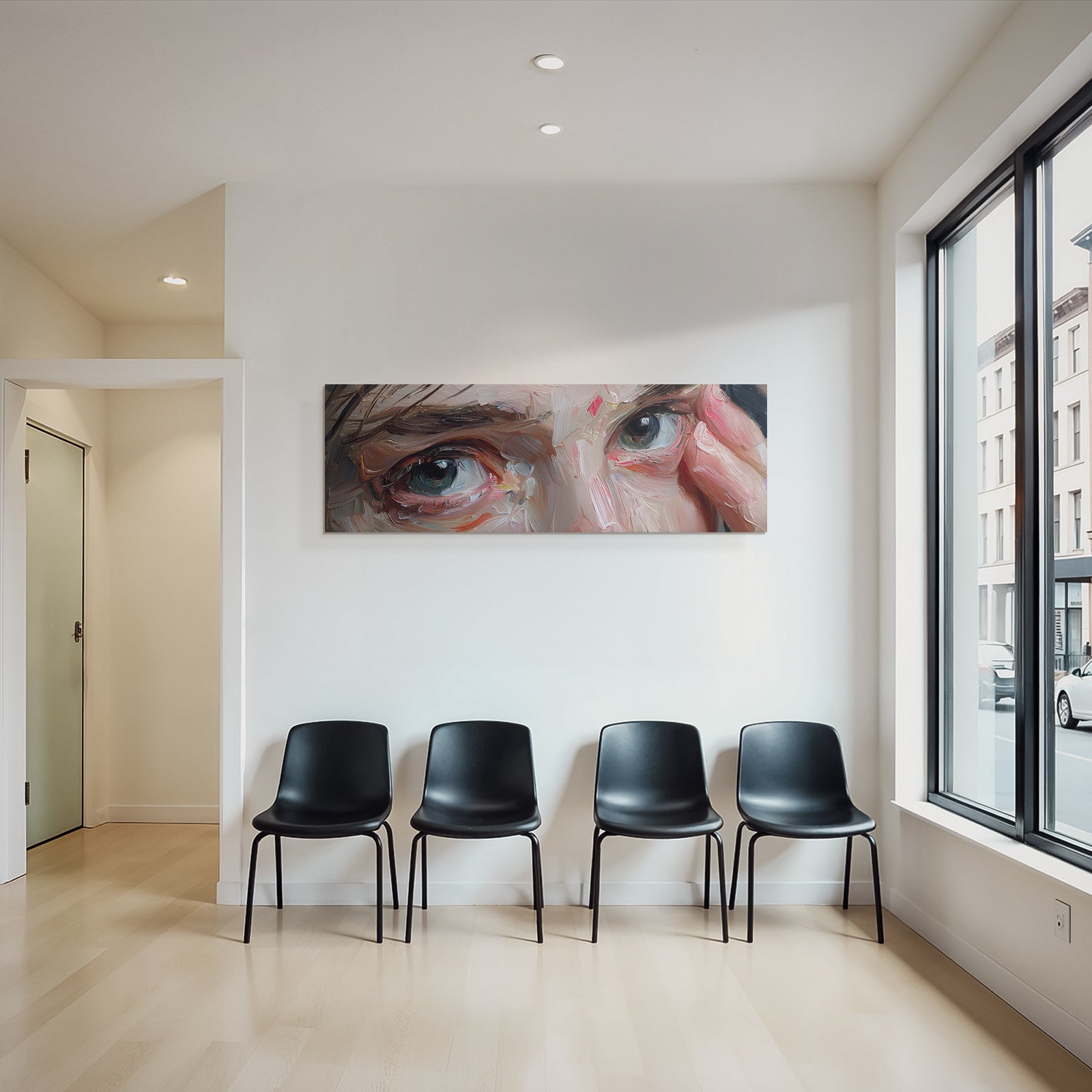 Nahaufnahme Augen Mit Vibranten Farben