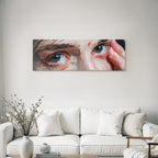 Nahaufnahme Augen Mit Vibranten Farben