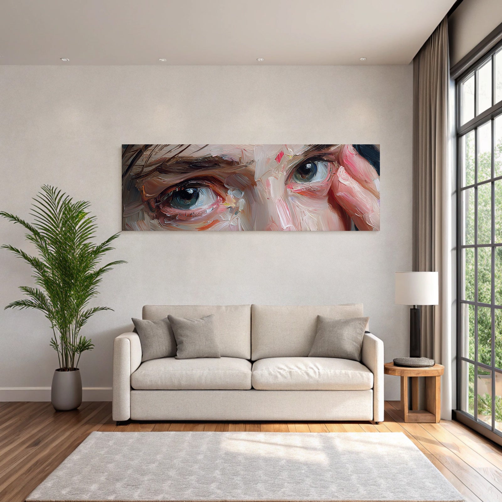 Nahaufnahme Augen Mit Vibranten Farben