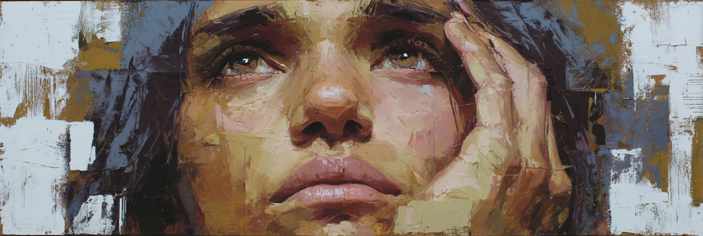 Nahaufnahme Eines Faces Mit Emotionen | Fine Art und Malerei | Kunstgattungen