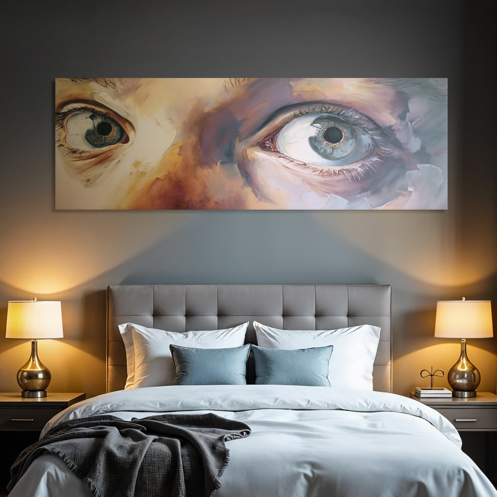 Nahaufnahme Von Augen Mit Detailreichen Texturen Und Farben