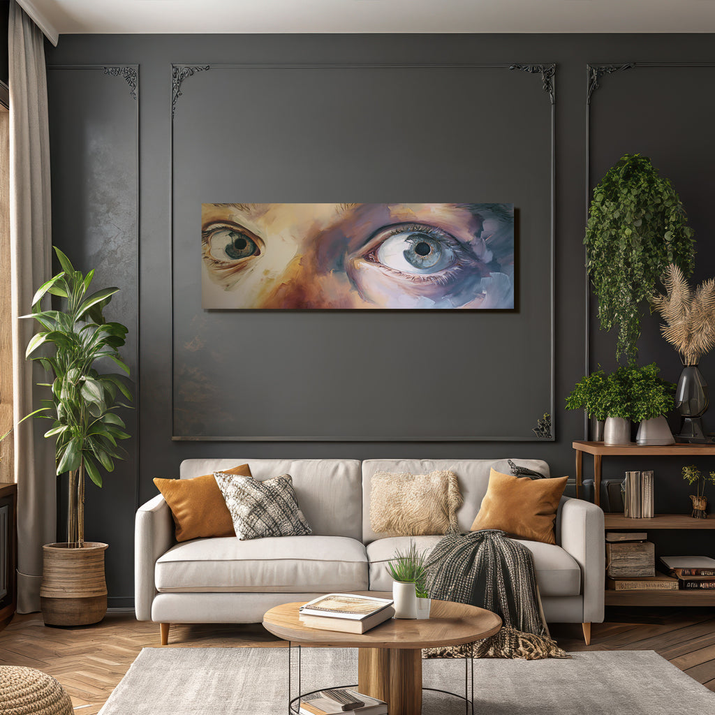 Nahaufnahme Von Augen Mit Detailreichen Texturen Und Farben