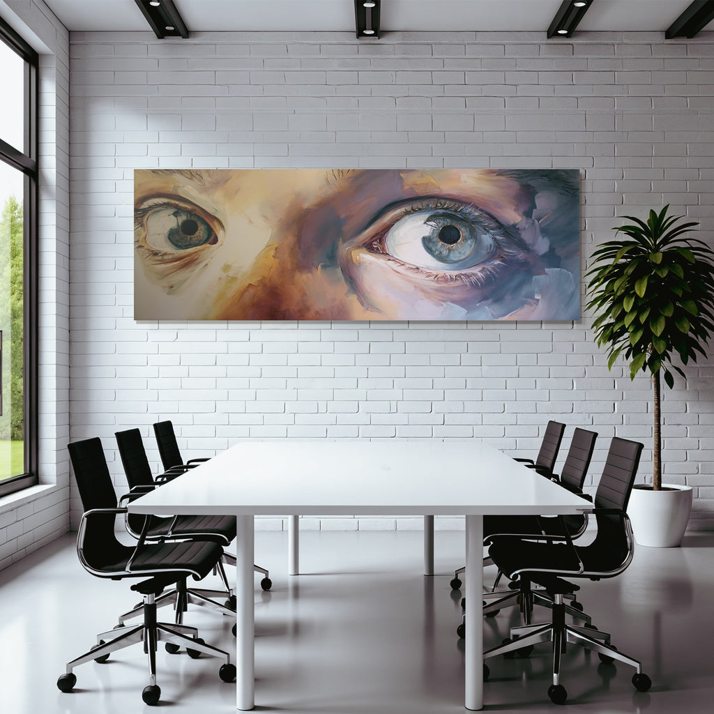 Nahaufnahme Von Augen Mit Detailreichen Texturen Und Farben