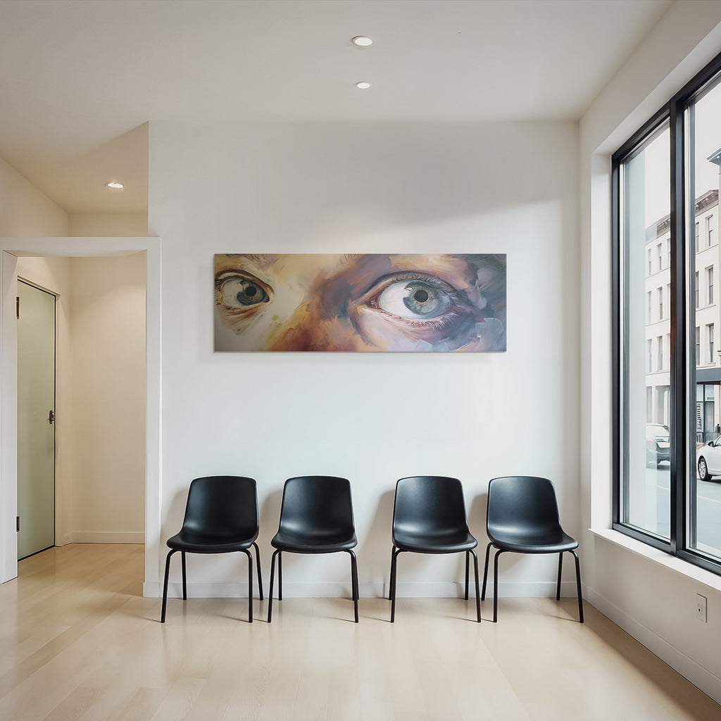 Nahaufnahme Von Augen Mit Detailreichen Texturen Und Farben