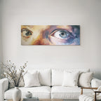 Nahaufnahme Von Augen Mit Detailreichen Texturen Und Farben