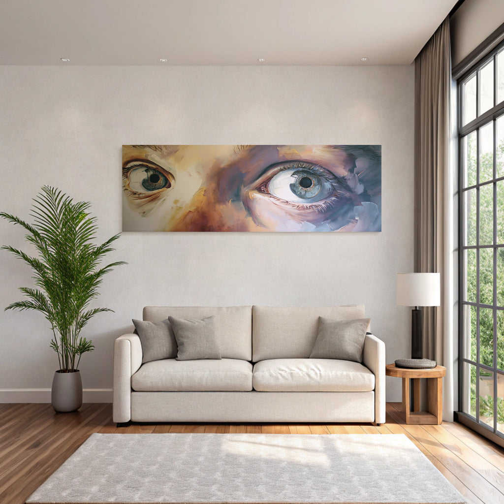 Nahaufnahme Von Augen Mit Detailreichen Texturen Und Farben