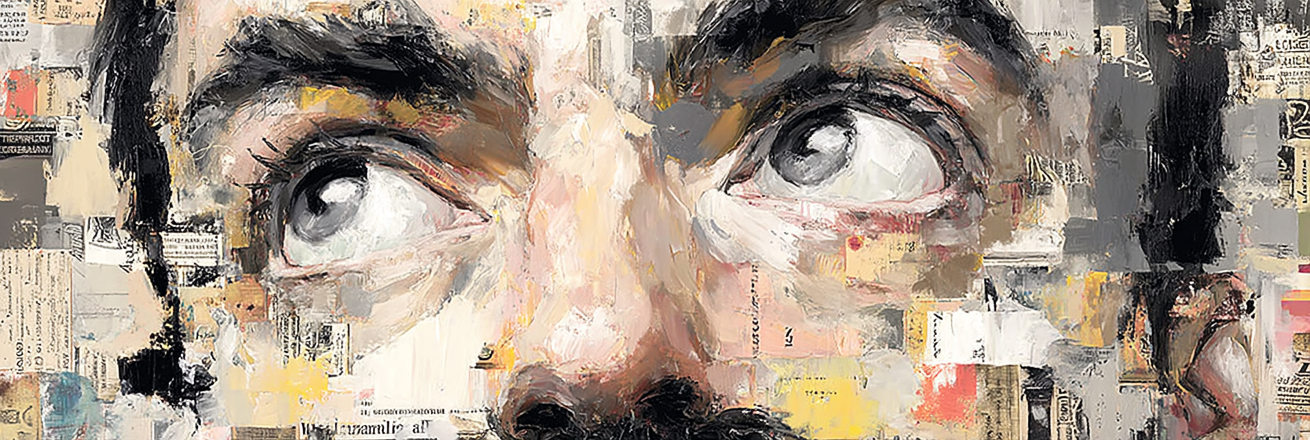Naheaufnahme Der Augen Und Gesicht Mit Abstrakten Mustern | Fine Art und Malerei | Kunstgattungen
