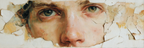 Naheaufnahme Von Augen Und Gesicht Mit Texturierter Oberflaeche | Fine Art und Malerei | Kunstgattungen