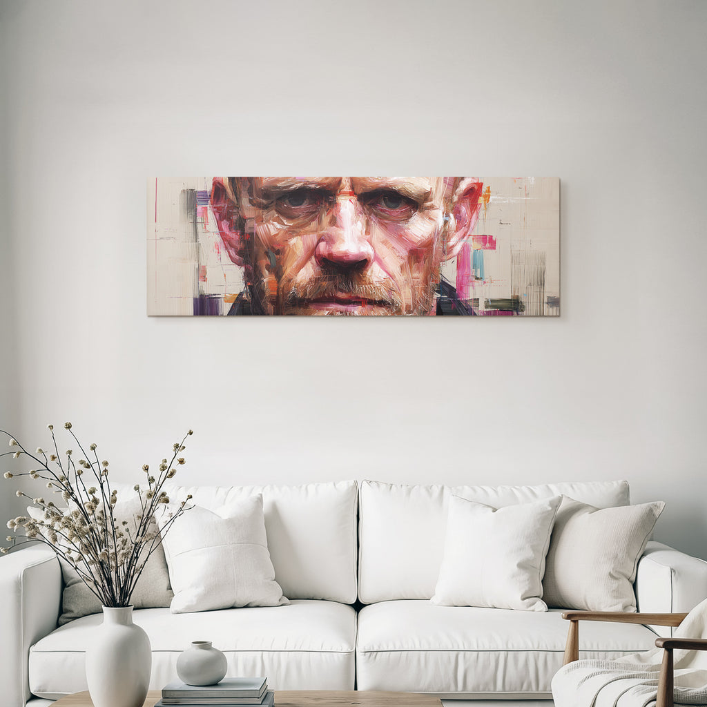 Stylisierte Kuenstlerische Portraet Mit Ausdrucksvoller Farbenfroher Komposition