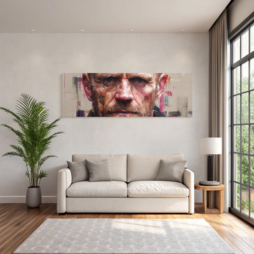 Stylisierte Kuenstlerische Portraet Mit Ausdrucksvoller Farbenfroher Komposition