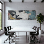 Stylisiertes Mural Gesicht Aufgedeckte Farbe Urban Aesthetik