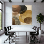 Abstrakte Illustration Kreisformen Erdtoene Modern Art