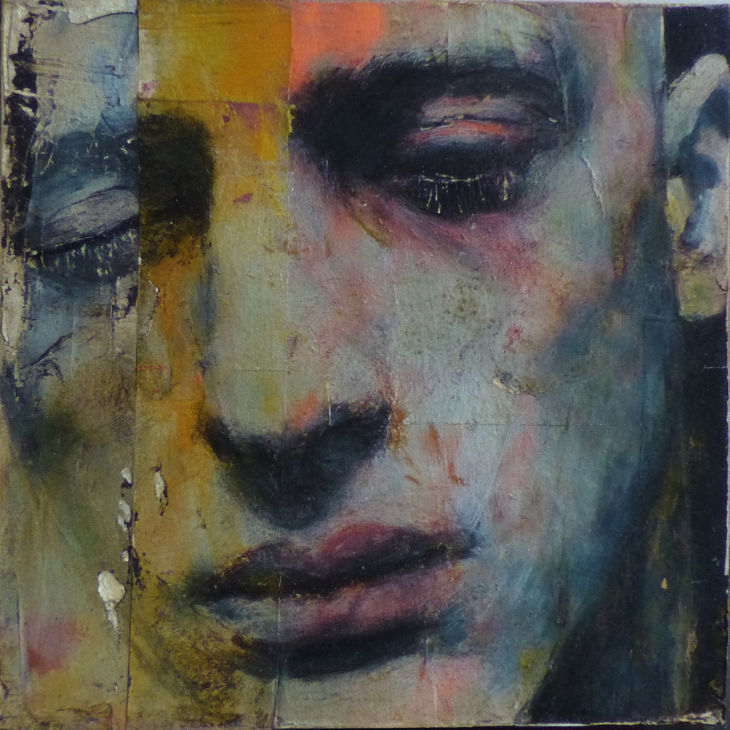 Abstraktes Portrait Eines Gesichts Mit Augen Und Mund | Fine Art und Malerei | Kunstgattungen