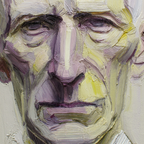 Alter Mann Portraet Expressive Malerei Rot Violett Gelb | Fine Art und Malerei | Kunstgattungen