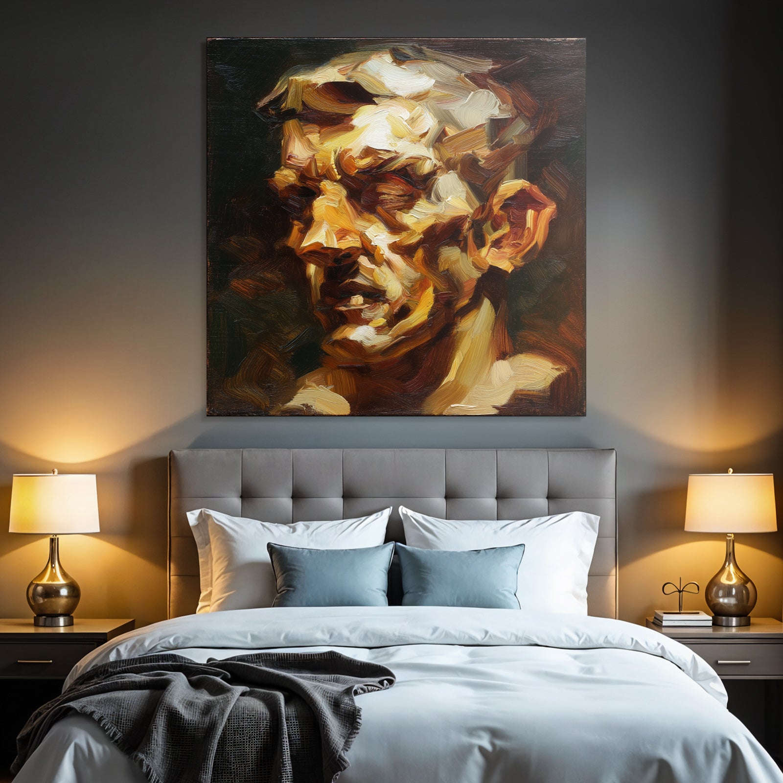 Ausdrucksvolle Gesichtsdarstellung Moderne Kunst