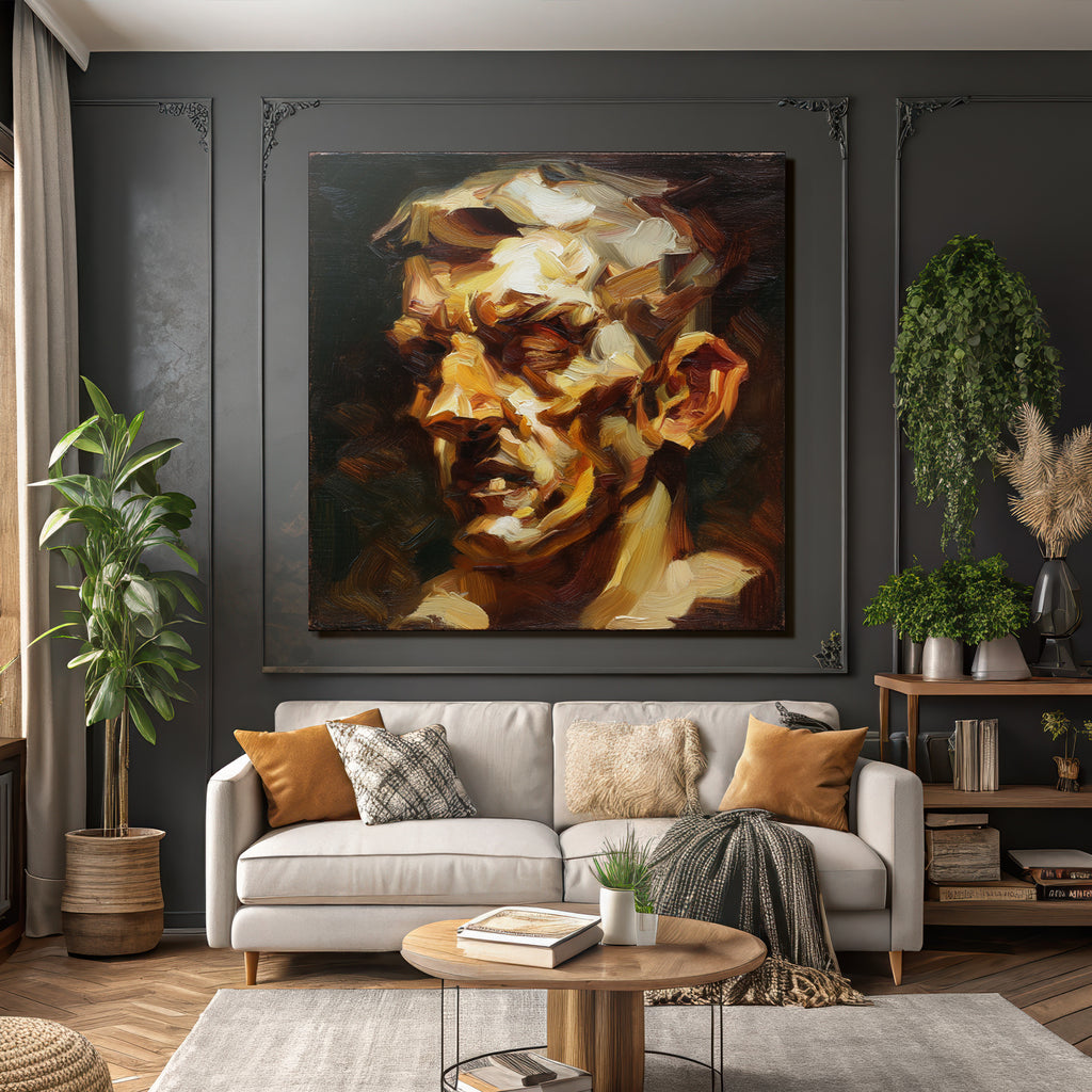 Ausdrucksvolle Gesichtsdarstellung Moderne Kunst