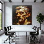 Ausdrucksvolle Gesichtsdarstellung Moderne Kunst