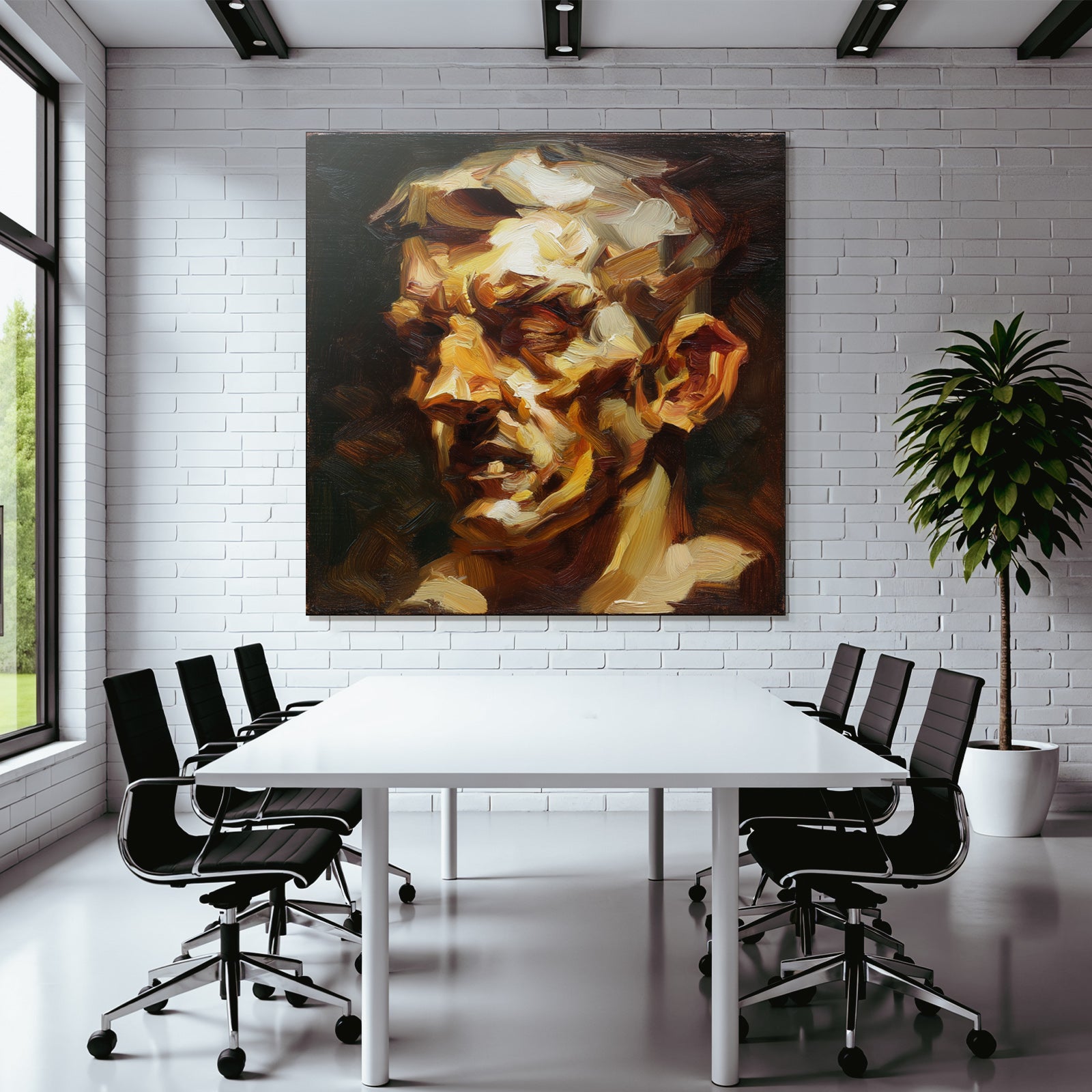 Ausdrucksvolle Gesichtsdarstellung Moderne Kunst