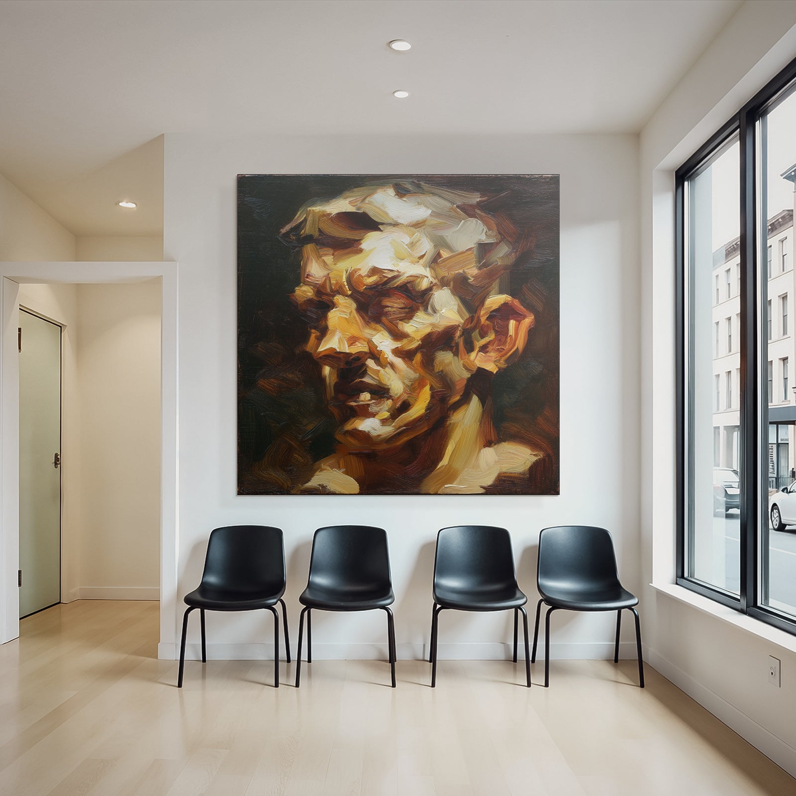 Ausdrucksvolle Gesichtsdarstellung Moderne Kunst