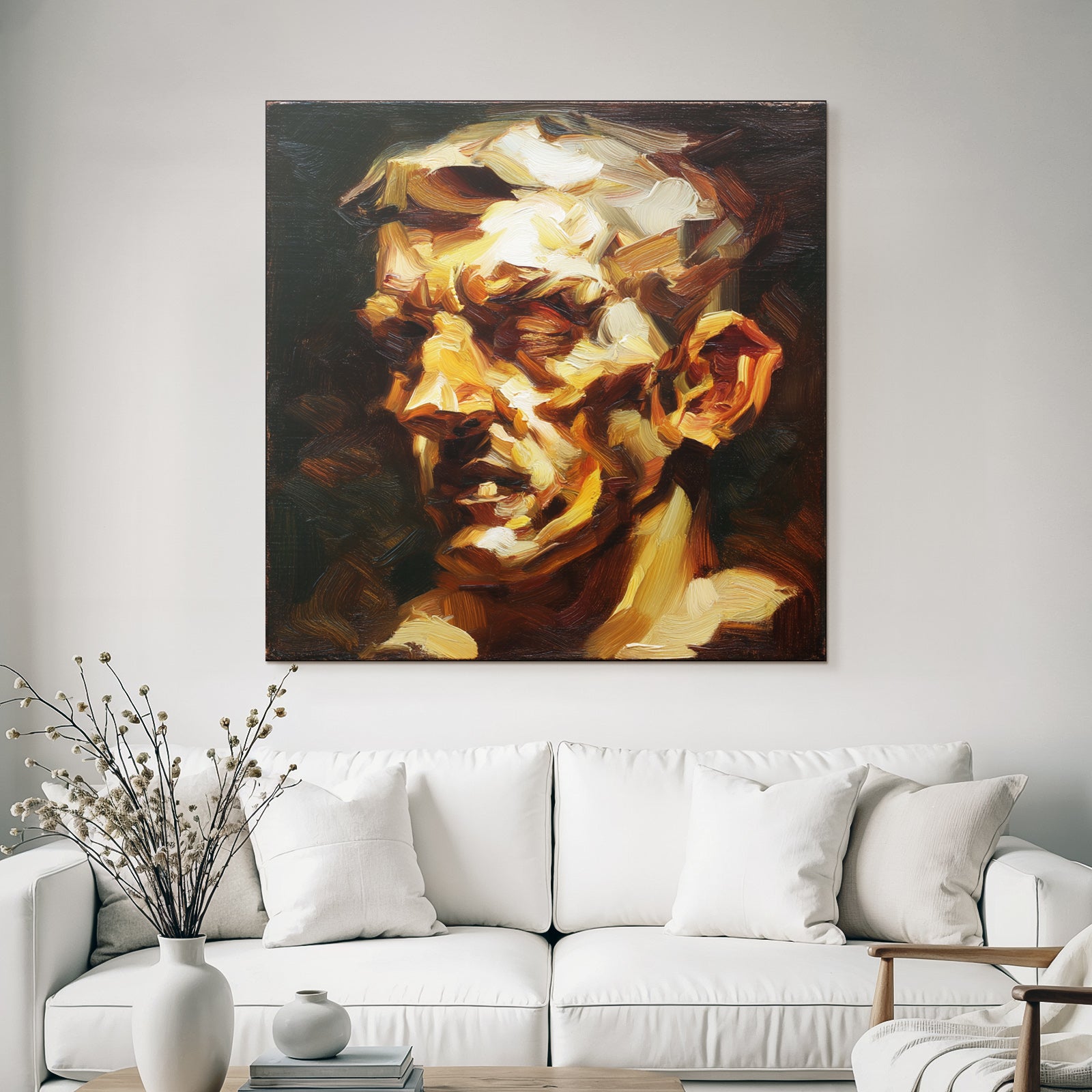 Ausdrucksvolle Gesichtsdarstellung Moderne Kunst