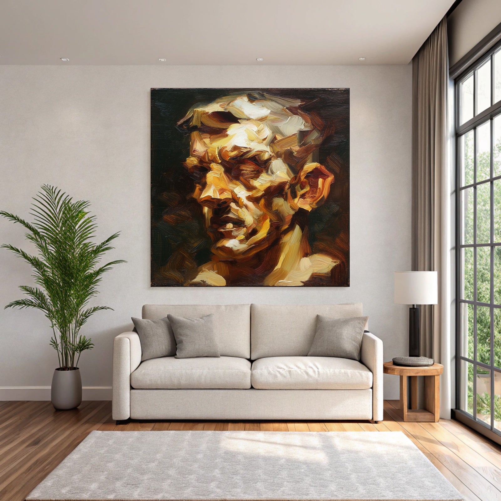 Ausdrucksvolle Gesichtsdarstellung Moderne Kunst