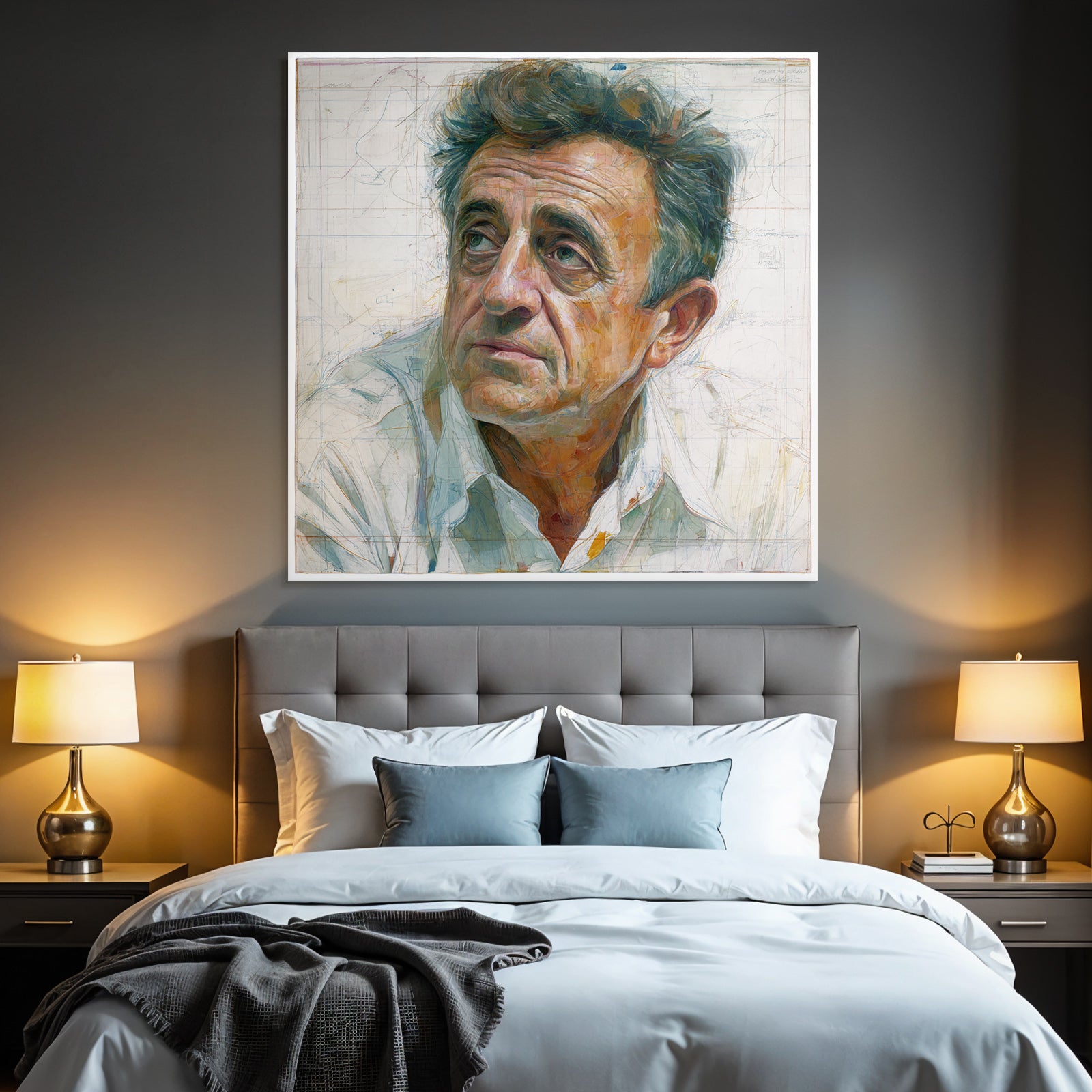 Ausdrucksvolles Portraet Mit Einem Person Welche Distinkte Merkmale Hat